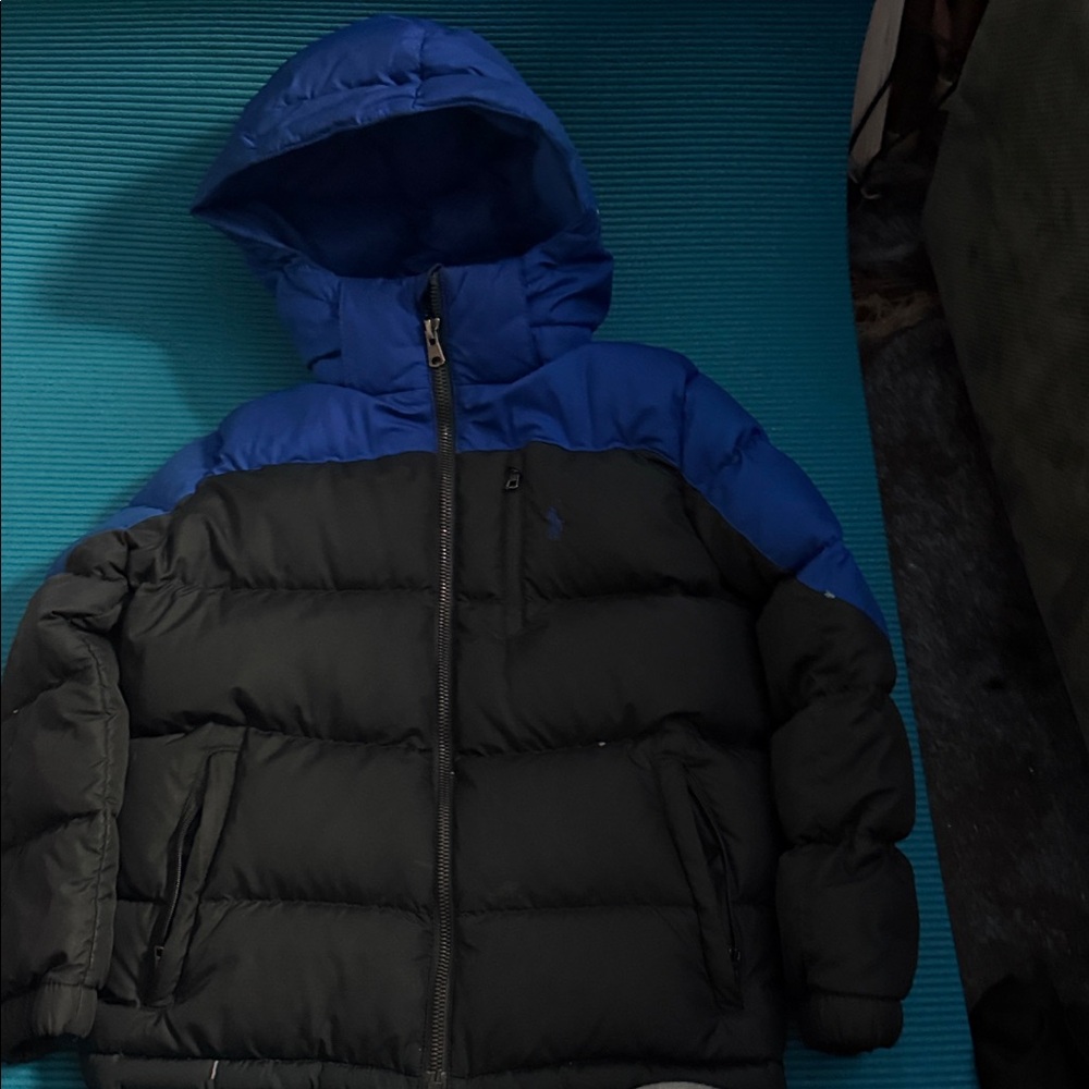 Polo by Ralph Lauren Kids Blue and Black Puffer Jacket